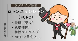 【完全版】ロマンスマジシャン（FCRO）とは？特徴・相性ランキング・恋愛傾向・MBTIまとめ！